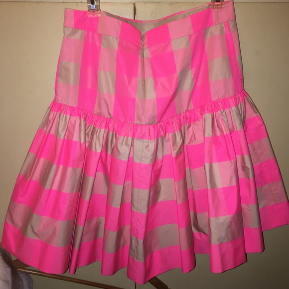 J. Crew Dresses & Skirts - Jcrew fit & flare pink & tan gingham skirt size 6